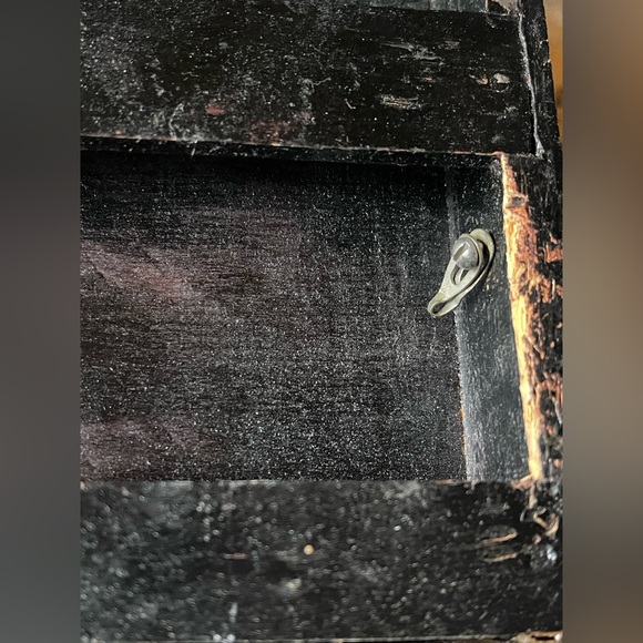 Japanese Antique Wooden Black Drawer Box Tansu Cabinet Storage Edo? Or Meiji ??! - Picture 11 of 16